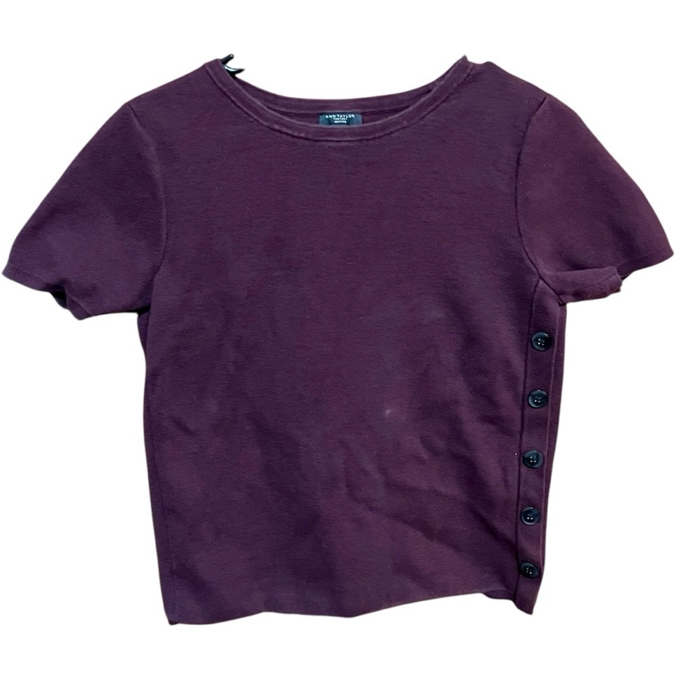 ANN TAYLOR FACTORY Women's LP Short Sleeve Cotton Top Shirt - Picture 1 of 3